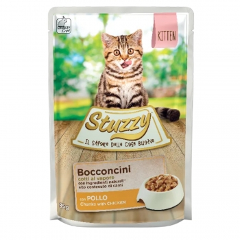STUZZY Chunks Kitten, Pui, plic hrană umedă pisici junior, (în sos), 85g pentruanimale.ro imagine 2022