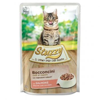 STUZZY Chunks, Somon, plic hrană umedă pisici, (în sos), 85g pentruanimale.ro imagine 2022