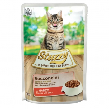 STUZZY Chunks, Vită, plic hrană umedă pisici, (în sos), 85g pentruanimale.ro imagine 2022