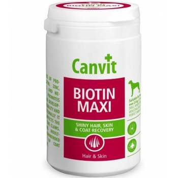 Supliment Nutritiv pentru Caini Canvit Biotin Maxi, 500 g 500