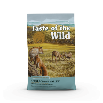 TASTE OF THE WILD Appalachian Valley Small Breed XS-M, Vânat și Miel, pachet economic hrană uscată fără cereale câini, 2kg x 2