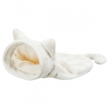 TRIXIE Cuddly Bag Nelli, pătură asimetrică pisici, plus, alb și bej, 34 x 23 x 55 cm alb) imagine 2022