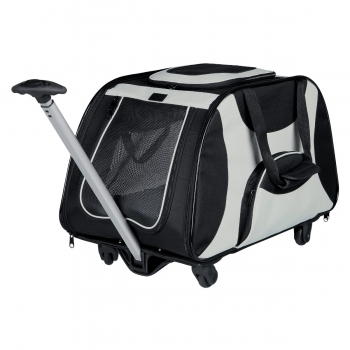 TRIXIE, geantă trolley transport câini și pisici, XS-M(max. 20kg), nylon, deschidere frontală&laterală, cu curea de umăr, cu rotile, negru și gri, 34 x 43 x 67 cm 20kg imagine 2022
