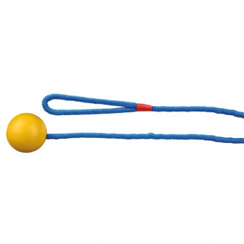TRIXIE, jucărie minge plină cu sfoară câini, cauciuc, 5cm x 1m, multicolor