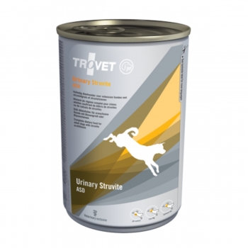 TROVET Dog Urinary Struvit ASD, dietă veterinară câini, conservă hrană umedă, afecțiuni urinare (struviți), (pate), 400g (conserva) imagine 2022