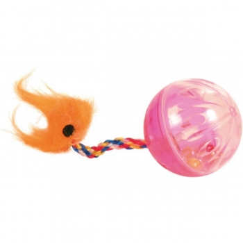 Trixie, 2 mingii cu blăniță, jucărie, pisici, plastic, multicolor, 4cm 4cm imagine 2022