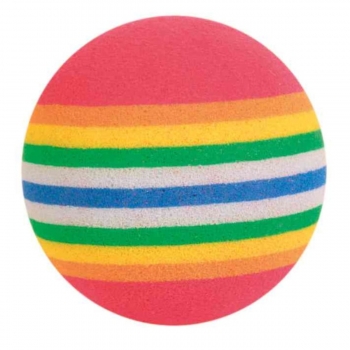 Trixie, jucărie minge curcubeu, pisici, spumă, multicolor, 4 cm, 4 buc buc. imagine 2022