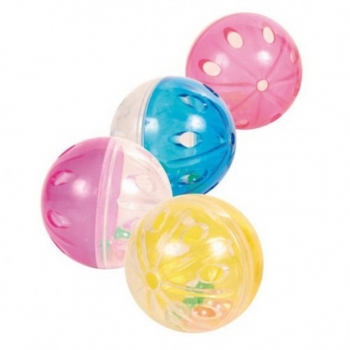 Trixie, minge cu clopoțel, jucărie, pisici, plastic, multicolor, 4.5cm, 4 buc 4.5cm imagine 2022