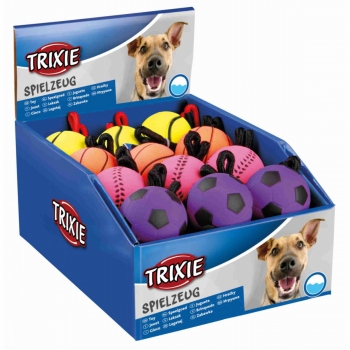 Trixie, jucărie minge plutitoare cu sfoară câini, cauciuc, 6 x 30cm, multicolor 30cm imagine 2022