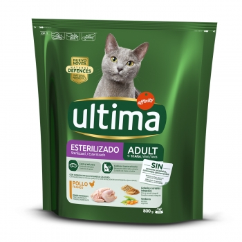 ULTIMA Cat Sterilised Adult, Pui, hrană uscată pisici sterilizate, 800g
