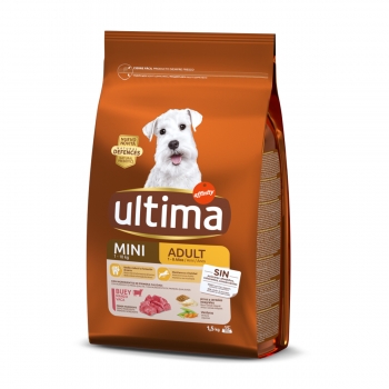 ULTIMA Dog Mini Adult, Vită, hrană uscată câini, 1.5kg pentruanimale.ro
