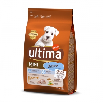 ULTIMA Dog Mini Junior, Pui, hrană uscată câini, 1.5kg 1.5kg imagine 2022