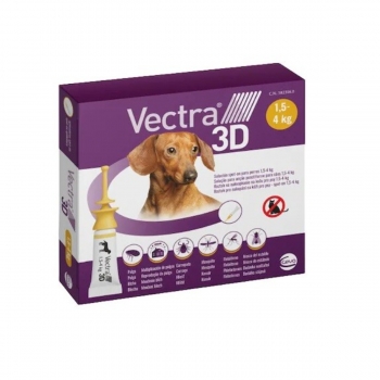 Vectra 3D, spot-on, soluție antiparazitară, câini 1.5-4 kg, 3 pipete pentruanimale.ro