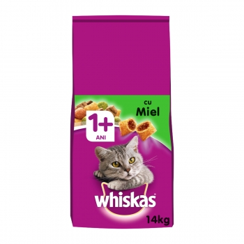 WHISKAS Adult, Miel, hrană uscată pisici, 14kg