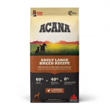 ACANA Heritage Adult Large Breed, pachet economic hrană uscată fără cereale câini, 17kg x 2 ACANA