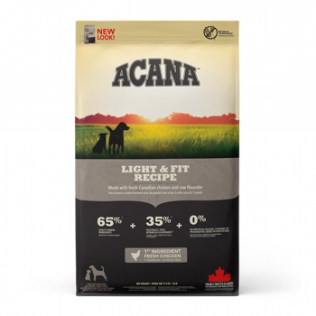 ACANA Heritage Light & Fit, hrană uscată fără cereale câini, managemetul greutății, 11.4kg ACANA