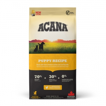 ACANA Heritage Puppy & Junior, hrană uscată fără cereale câini junior, 17kg 17kg imagine 2022