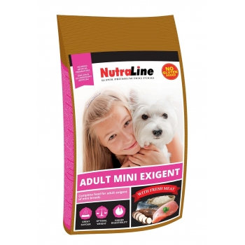 Nutraline Dog Adult Mini Exigent, 1 kg imagine