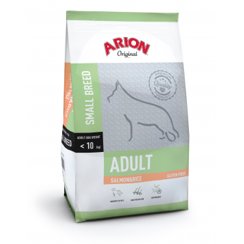Arion Original Adult Small Breed cu Somon si Orez, 3 kg Arion
