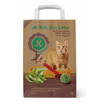 Asternut JK Animals Tofu Ceai Verde, 2,5 Kg pentruanimale