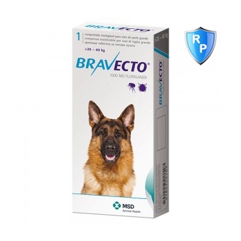 Bravecto >20-40 kg, 1 tbx1000 mg