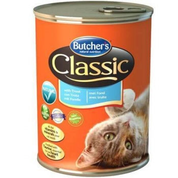 Pachet Butcher's Cat Classic, Pastrav, 6x400 g imagine