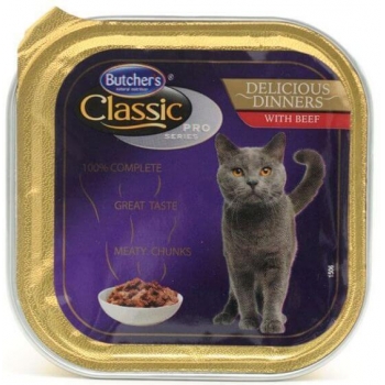 Pachet Butcher's Cat Pro S Delicious Dinner, Vita, 6x100 g imagine