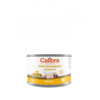 Calibra Cat Sterilised Curcan cu Merisoare 200 g Calibra imagine 2022