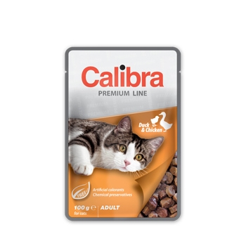 Calibra Cat Pouch Premium Adult Duck and Chicken 100 g 100 imagine 2022