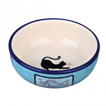 Castron Ceramic Pentru Pisici, 0.35 L, 13 CM pentruanimale.ro imagine 2022