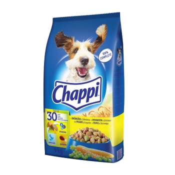 CHAPPI Pasăre și Legume, hrană uscată câini, 9kg 9kg imagine 2022