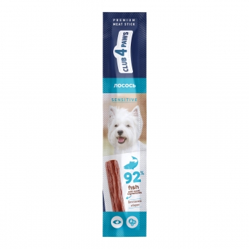 CLUB 4 PAWS Premium Sensitive Stick, recompense câini, Batoane, sensibilități digestive, Somon, 12g 12g imagine 2022