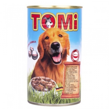 Conserva Tomi Dog cu 5 Feluri de Carne, 1.2 kg imagine