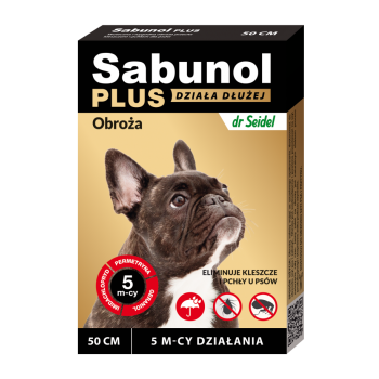 SABUNOL PLUS, deparazitare externă câini, zgardă, M(10 – 25kg), 50 cm, maro, 1buc 1buc imagine 2022