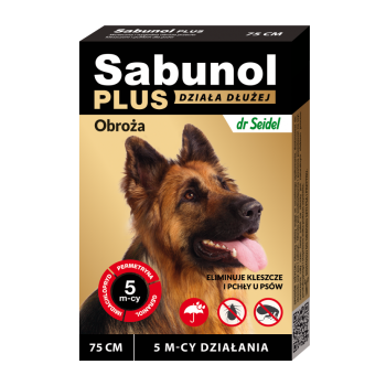 SABUNOL PLUS, deparazitare externă câini, zgardă, L-XL(25 – 50kg), 75 cm, maro, 1buc 1buc imagine 2022