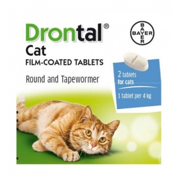 DRONTAL CAT – 2 TABLETE Antiparazitare