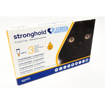 Stronghold Plus Pisica 15 mg, < 2.5 kg, 0.25ml, 3 pipete imagine