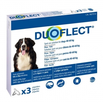 DUOFLECT, Spot-on, Soluție Antiparazitară, Câini 40-60kg, 3 Pipete