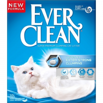 Ever Clean Extra Strong Clumping Fara Parfum, 10L 10l imagine 2022