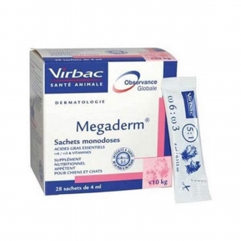 Supliment Alimentar Megaderm Virbac 4 ml, 28 de pliculete Alimentar