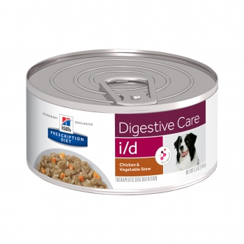 Hill's prescription diet i/d, pui cu legume, conservă hrană umedă câini, sensibilități digestive, 156g