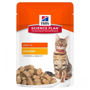 Hill's SP Feline Adult Bucatele de Carne in Sos cu Pui, Plic, 85 g