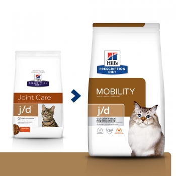 HILL\'S Prescription Diet j/d Mobility, Pui, dietă veterinară pisici, hrană uscată, sistem articular, 1.5kg