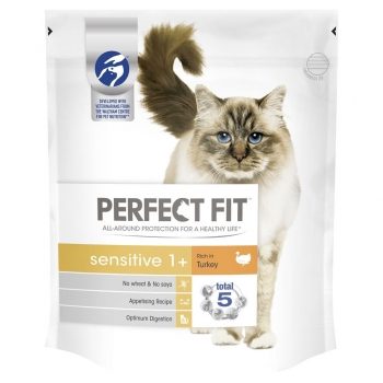 Perfect Fit Cat Sensitive cu Curcan, 7 kg imagine