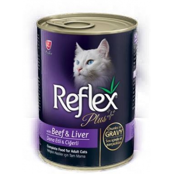 Hrana Umeda Reflex Plus Cat cu Vita si Ficat in Sos, 400 g imagine
