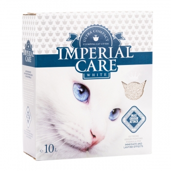 IMPERIAL CARE White, pachet economic asternut igienic bentonita pisici, iasomie, 10L x 2 pentruanimale