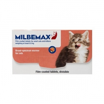Milbemax Kitten/Small Cat 4/10 mg (<2 kg), 2 comprimate Milbemax imagine 2022