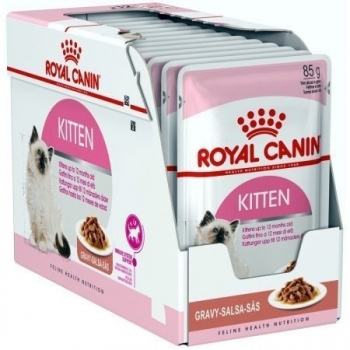 Pachet Royal Canin Kitten in Gravy, 12 x 85 g