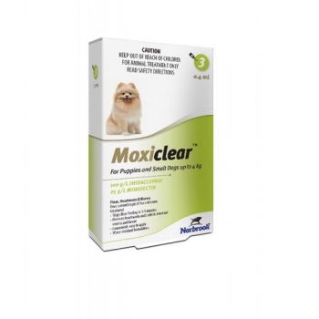 Moxiclear Caine Spot-On S 0.4 ml 0-4 kg 3 pipete imagine