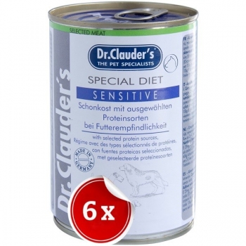 Pachet 6 Conserve Dr. Clauder's Diet Dog Sensitive, 400 g imagine